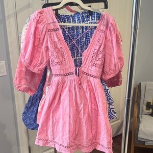 Urban Outfitters Pink Lace Mini Dress